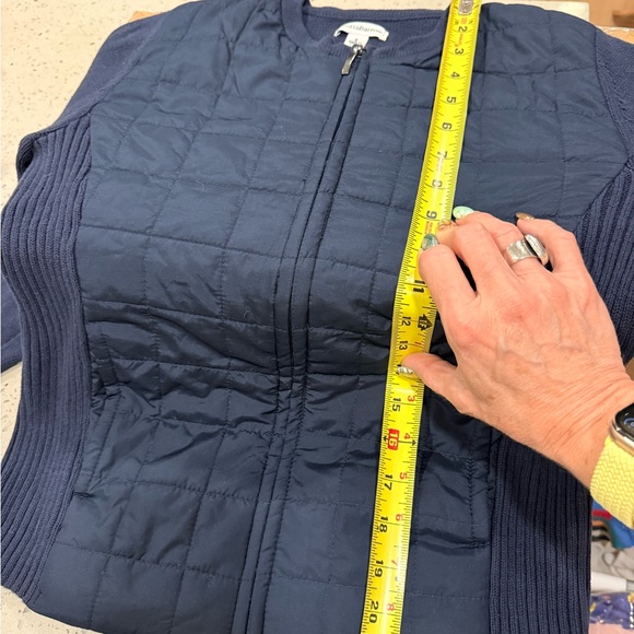 Croft & Barrow Dark Blue Quilted Sweater - Picture 10 of 10